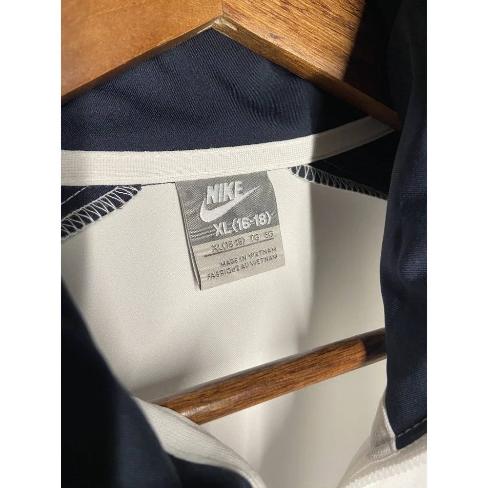 Nike Women's Full Zip Colorblock Track Jacket White/Navy XL 16-18